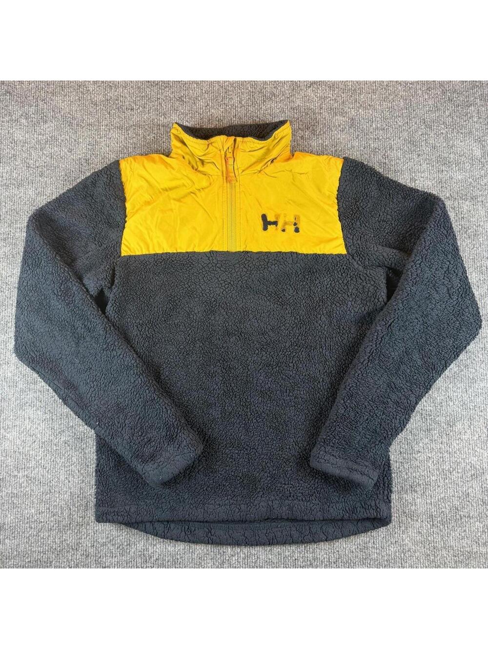 Helly Hansen Yellow Black Fleece Kid's Pullover Jacket‎ - Activewear, kidswear